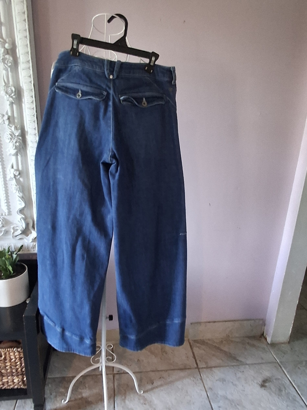 Pilcro Anthropologie High-Rise Wide-Leg Seamed Jeans Stretch Size 25 - Picture 8 of 9